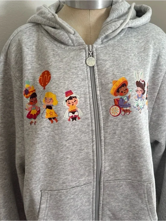 Disney Parks WDW It’s A Small World Collection Zip Up Hoodie XL New 2026 Disney - Picture 3 of 6